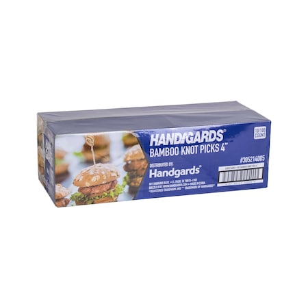 Handgards Handgards 4" Wood Bamboo Pick With Knot, PK1000 305214005